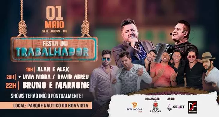 Confira a programação completa da ‘Festa do Trabalhador 2024’ em Sete Lagoas