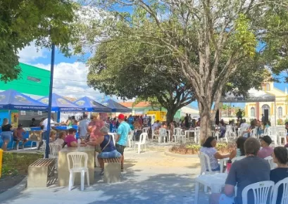 Feira livre de maio teve comida boa, musica ao vivo e muita diversão em Fortuna de Minas