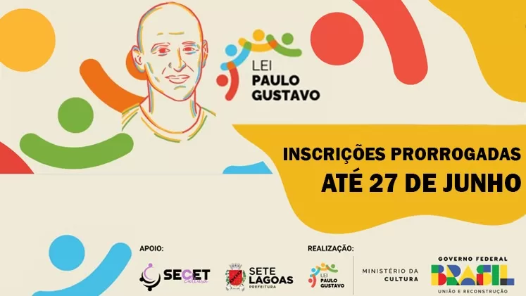 Prefeitura de Sete Lagoas prorroga prazo de editais da Lei Paulo Gustavo em apoio à classe artística