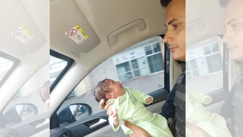 Bebê engasgado é salvo por policiais rodoviários em rodovia de Minas