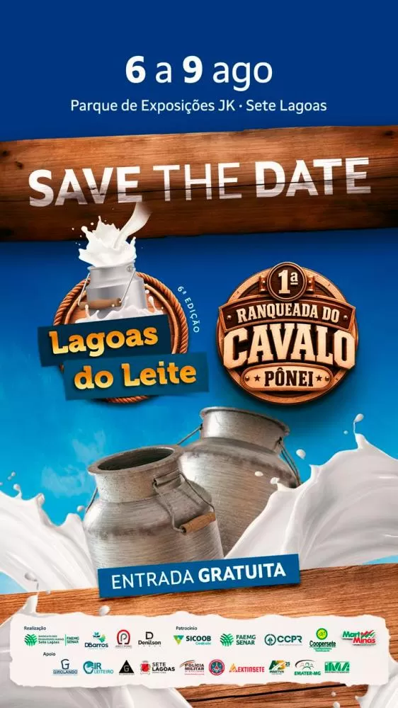 Lagoas do Leite 2026 divulga programação completa com shows e atrações do agronegócio em Sete Lagoas