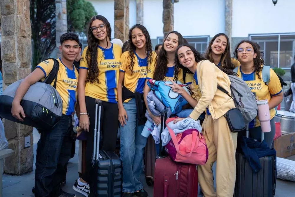 Crianças e adolescentes de Sete Lagoas participam de grande evento esportivo do Sesc em Contagem