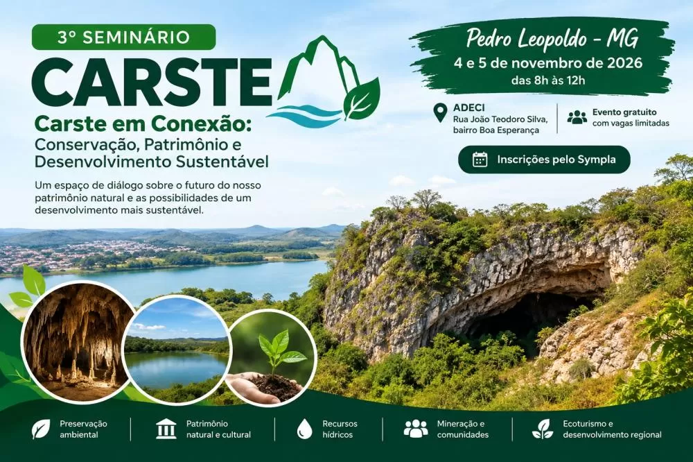 Pedro Leopoldo recebe seminário gratuito sobre conservação ambiental e desenvolvimento sustentável