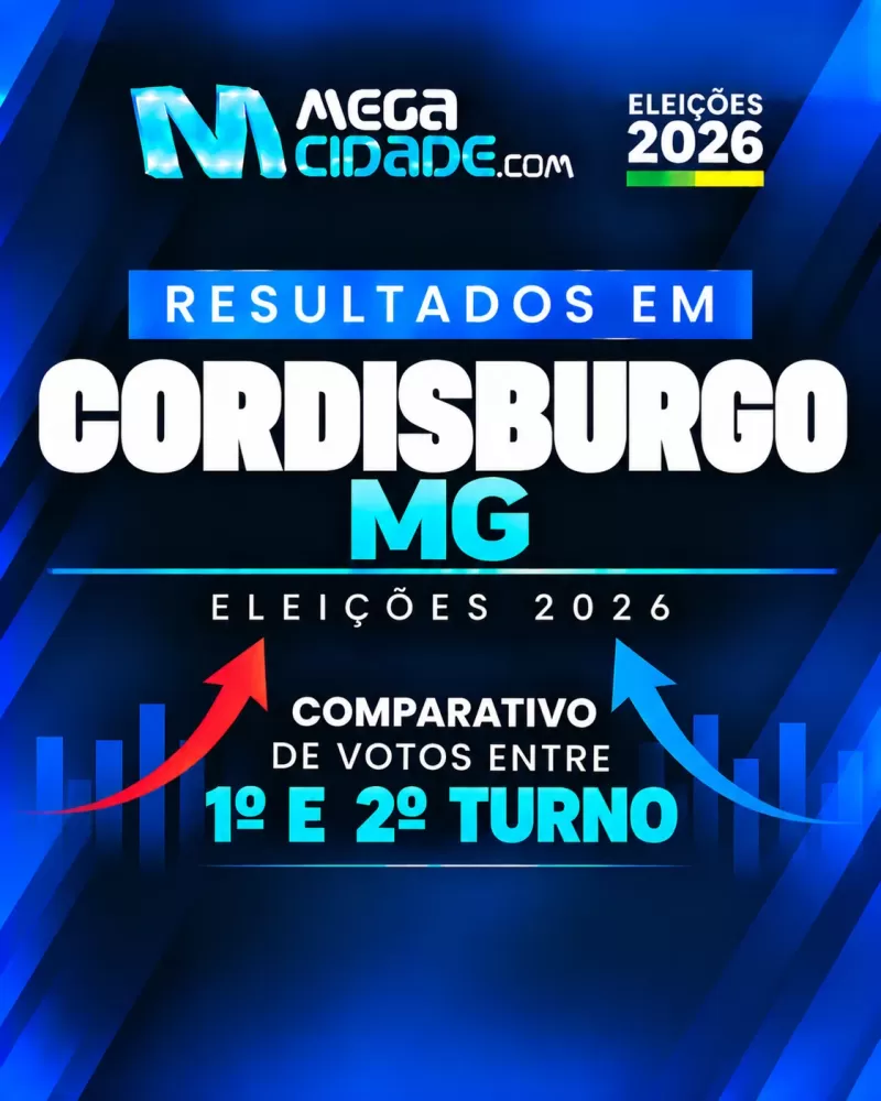 Comparativo de votos para presidente entre o 1º e o 2º turno em Cordisburgo