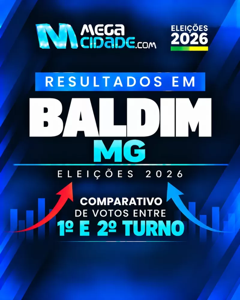 Comparativo de votos para presidente entre o 1º e o 2º turno em Baldim