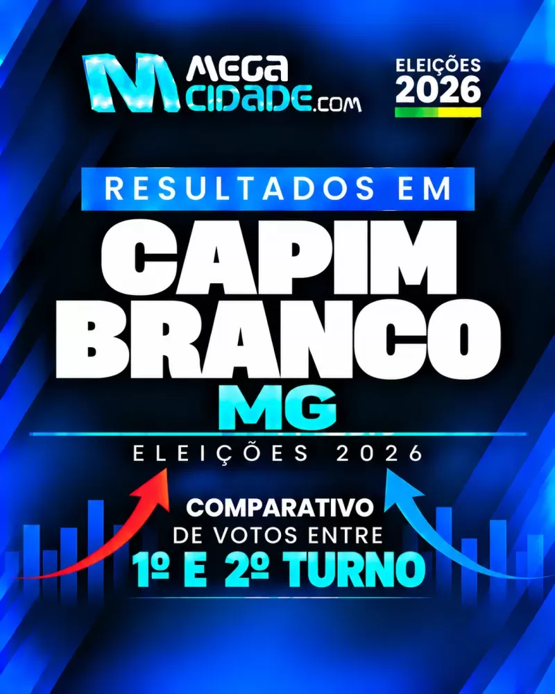 Comparativo de votos para presidente entre o 1º e o 2º turno em Capim Branco