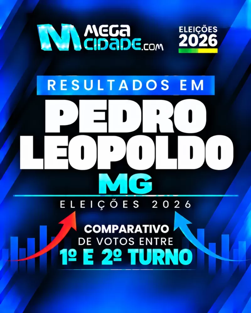 Comparativo de votos para presidente entre o 1º e o 2º turno em Pedro Leopoldo